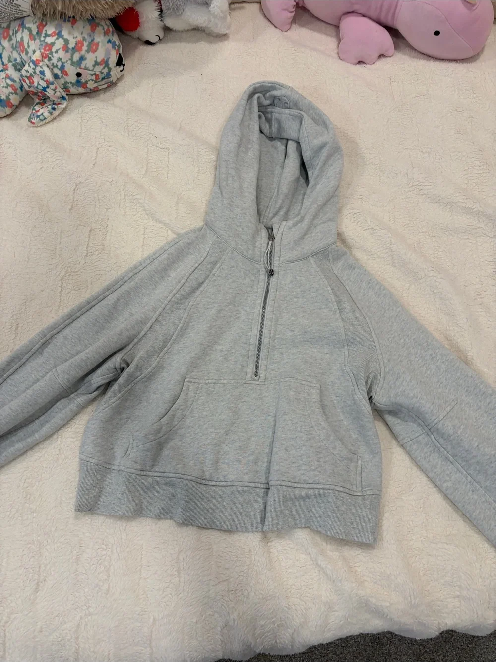 Grey Lululemon half zip scuba xs/s